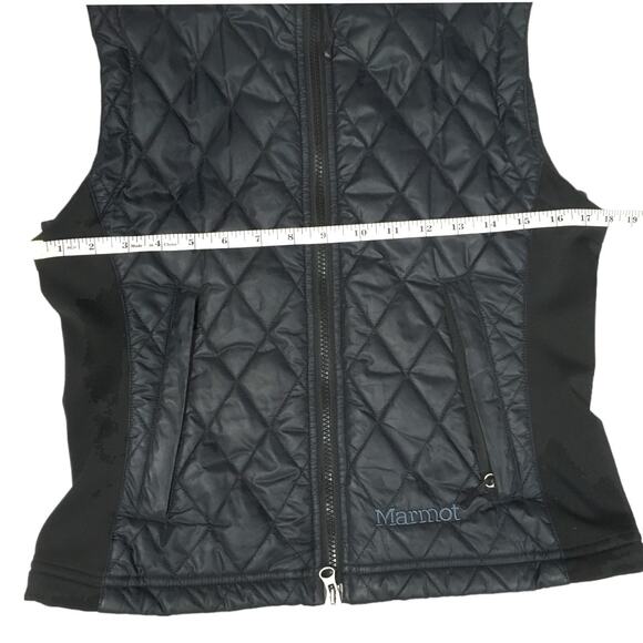 Marmot‎ Kitzbuhel Quilted Puffer Vest Full Zip Jacket Black Navy Women's Small - Picture 4 of 12